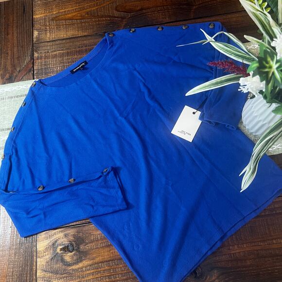 NWT Hye Park and Lune Blue Super Soft Pullover Size 1 - Picture 1 of 5